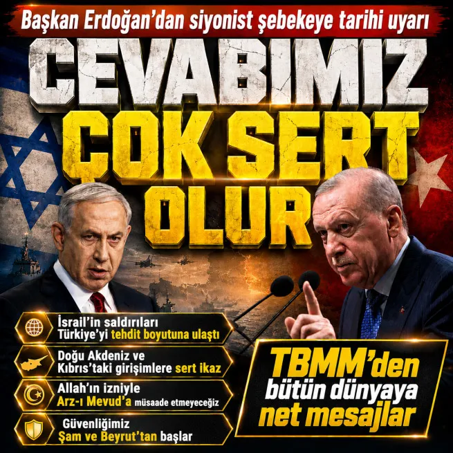Erdoğan’dan siyonist şebekeye tarihi uyarı: Kıbrısta cevabımız çok sert olur | Türkiye’nin güvenliği Halep ve Beyrut’tan başlar
