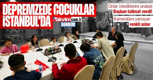 Son dakika: Başkan Erdoğan depremzede çocuklarla buluştu