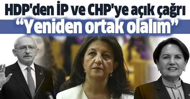 HDP’den İYİ Parti ve CHP’ye açık çağrı: Ortak olalım