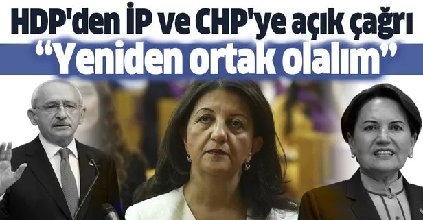 HDP'den İYİ Parti ve CHP'ye açık çağrı: Ortak olalım
