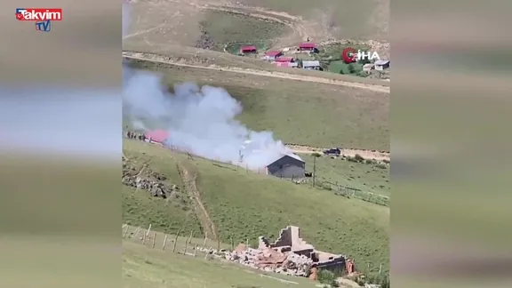 Giresun’da yayla evinde yangın!
