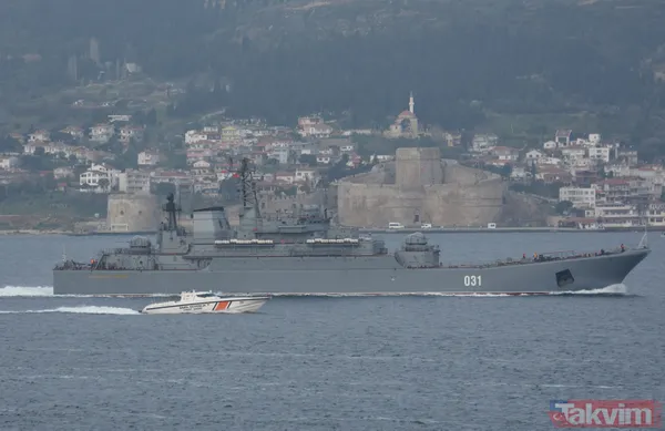 Rus savaş gemileri Karadeniz'e doğru yolda! Çanakkale Boğazı'nı çıktılar - 5