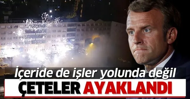 Fransa’da uyuşturucu çeteleri ayaklandı: 40 kişi polis karakoluna havai fişeklerle saldırdı!