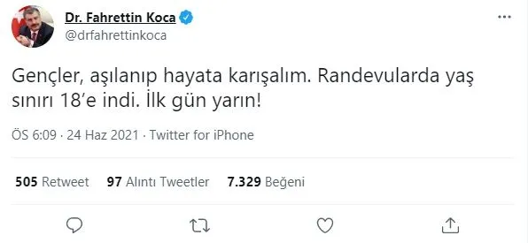 son-dakika-saglik-bakani-fahrettin-kocadan-18-yas-ustu-genclere-asi-cagrisi-ilk-gun-yarin-1624549097494.jpg Son dakika! Sağlık Bakanı Fahrettin Koca'dan 18 yaş üstü gençlere aşı çağrısı: İlk gün yarın-1