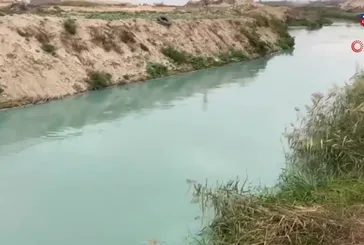 Çorlu Deresi turkuaz renge büründü