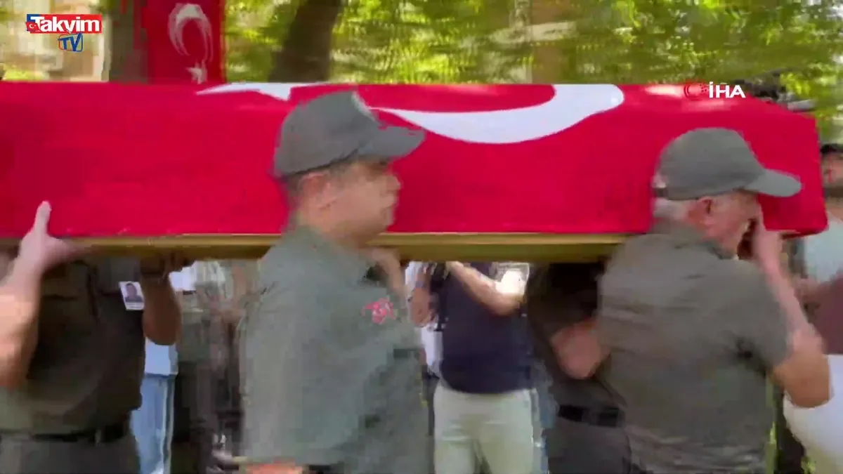 Şehit orman işçisi için tören düzenlendi