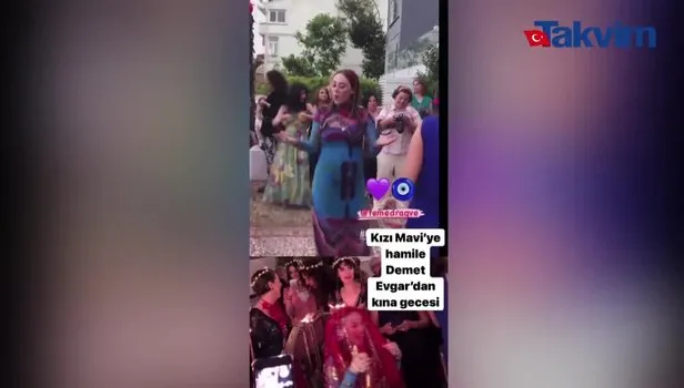 6 aylık hamile Demet Evgar göbek attı! O anlar sosyal medyayı salladı