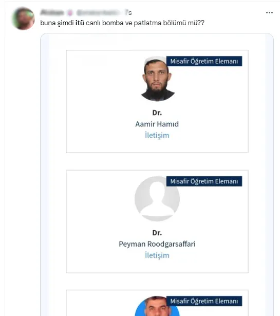 İTÜ'deki misafir araştırmacılar için kin ve nefret kustular! Din düşmanlığı yine hortladı! İTÜ'den açıklama: Tek kriter bilimsel başarıdır-5