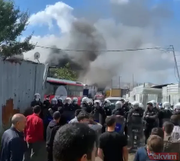 SON DAKİKA: Ümraniye'de ortalık karıştı! Ateşe verip polise taşlarla saldırdılar - 10