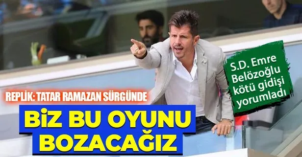 Fenerbahçe Sportif Direktörü Emre Belözoğlu: Biz bu oyunu bozacağız