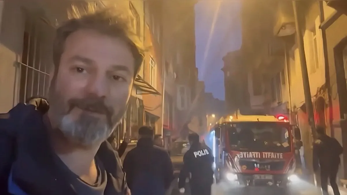 Beyoğlu’nda yangın paniği: Oyuncu Umut Özkan zor anlar yaşadı