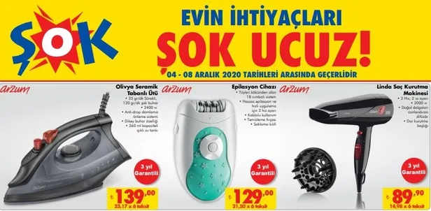 ŞOK aktüel ürünler kataloğu 4-8 Aralık 2020! ŞOK hafta sonu fırsatlarında neler var?-5