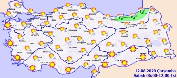 HAVA DURUMU | Meteorolojiden o illere sağanak uyarısı | 12 Ağustos 2020 hava nasıl olacak?-2