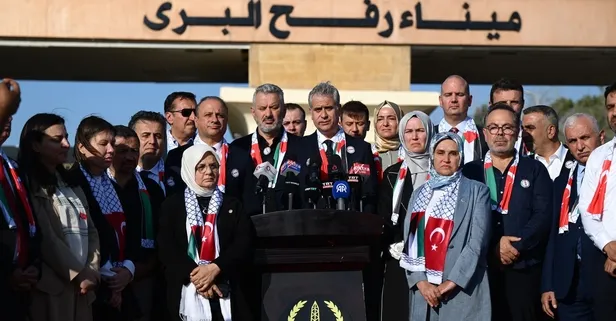 Cumhur İttifakı heyeti Refah Sınır Kapısı'nı ziyaret etti: Hızla bir ateşkes hayata geçirilmeli