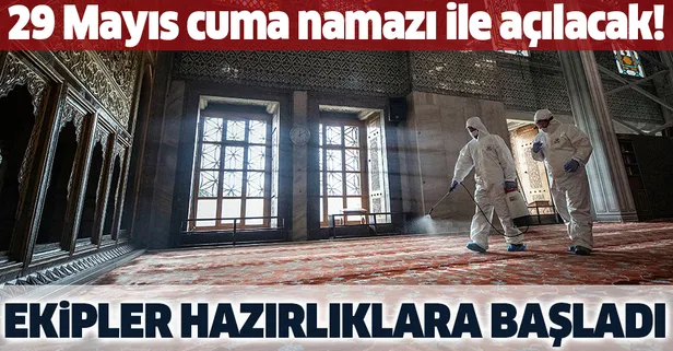 Son dakika: İstanbul'da cuma namazıyla ibadete açılacak camiler dezenfekte ediliyor