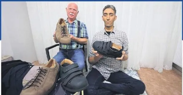 "Dünyanın en uzun adamı" Sultan'ın yeni potinleri 60 numara