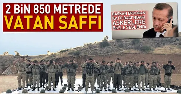 2 bin 850 metrede vatan saffı