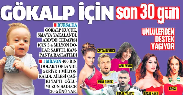 SMA hastası Gökalp Küçük için son 30 gün! Ünlüler seferber oldu