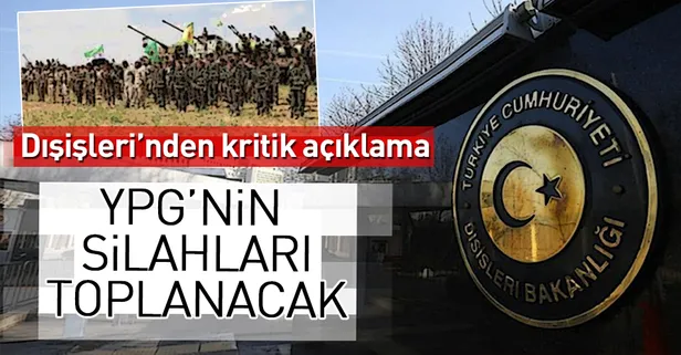 Dışişleri'nden açıklama: Silahlar alınacak
