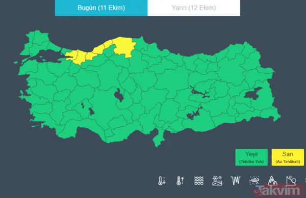6 İL SARI ALARM LİSTESİNDE: Meteoroloji peş peşe uyardı! Botları hazır edin - 6