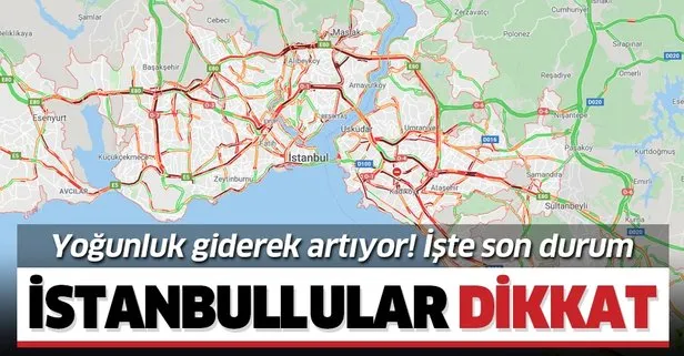 Son dakika: İstanbul trafiğinde karne yoğunluğu! İstanbul yol durumu