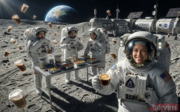 4 astronota 43 fincan taze kahve! NASA menüyü açıkladı - 1