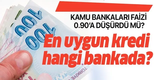 Ziraat bankası, Halkbank ve Vakıfbank faizi 0,90’a düşürdü mü?
