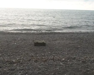 İçi mühimmat dolu sandık kıyıya vurdu