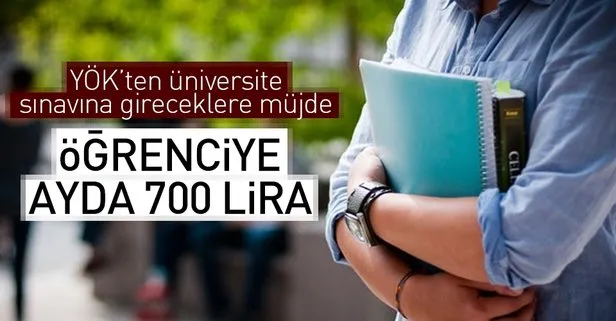 Üniversite adayına ayda 700 lira