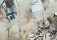 Malatyadaki depremde 6 katlı binanın çökme anı kamerada!