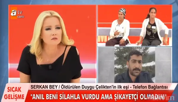 Duygu Çelikten'in ilk eşi Serkan Bey canlı yayına bağlanıp "Eski eşimin kardeşi beni silahla vurdu. Anıl beni silahla bacağımdan vurdu. Ordaki herkes yalan...