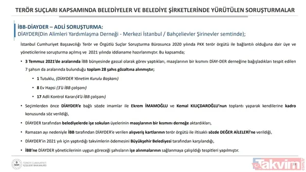Belediyelerde CHP-HDPKK kirli işbirliği! Bakan Soylu: İBB'de 1668 kişinin terör iltisakı tespit edildi - 37