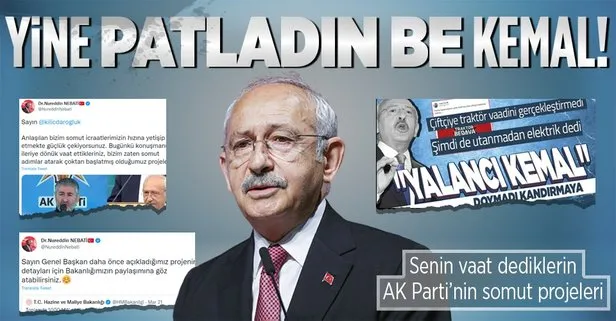 Hazine ve Maliye Bakanı Nureddin Nebati’den boş vaatler veren CHP Genel Başkanı Kemal Kılıçdaroğlu’na tokat gibi yanıt