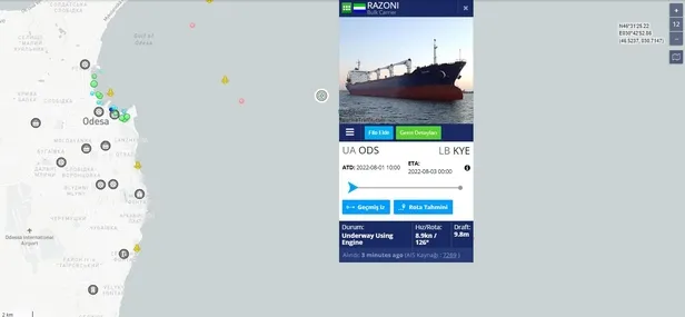Tahıl koridorunda ilk rota belli oldu: Razoni gemisi Odessa Limanı'ndan hareket etti... NATO'dan teşekkür-2