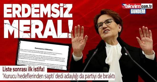 Milletvekili aday listesinin açıklanmasının ardından İYİ Parti’den istifa! Süleyman Şenol Meral Akşener’e ‘erdemsiz’ dedi