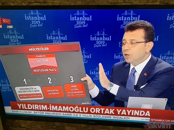 Binali Yıldırım - Ekrem İmamoğlu canlı yayınında bomba iddia: CHP adayına sorular verildi! - 8