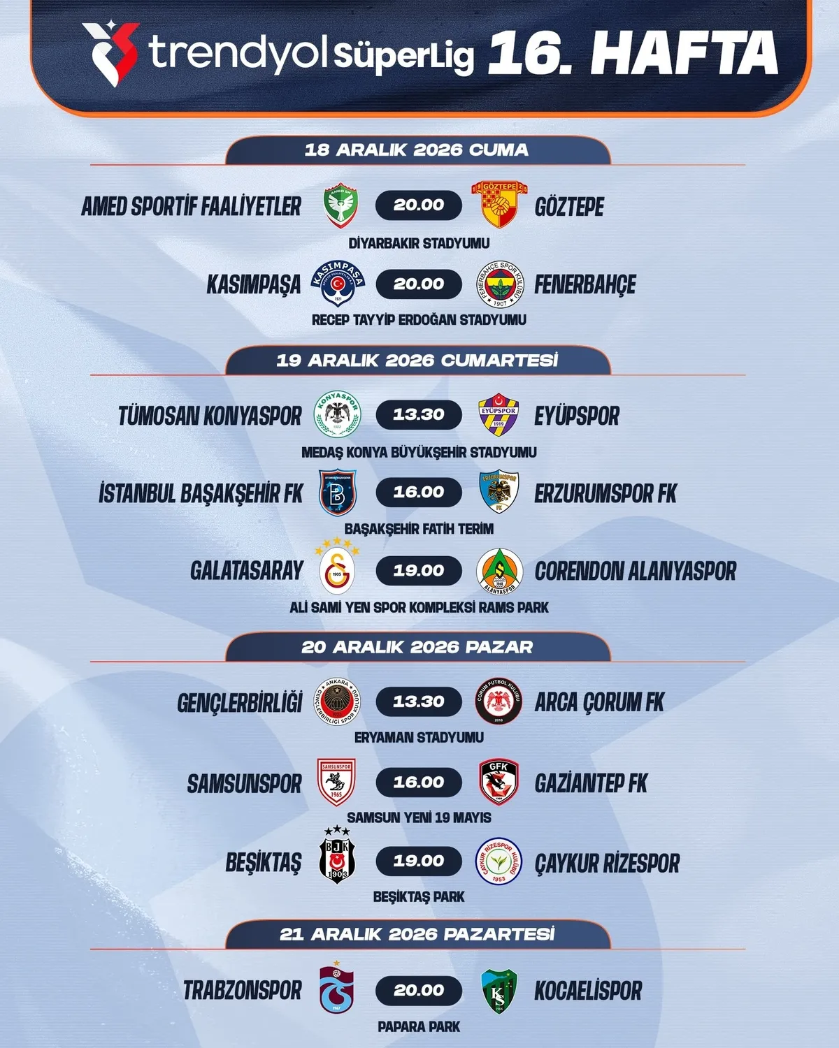 Galatasaray-Fenerbahçe derbisinin tarihi belli oldu: 26 Ekim'de oynanacak-12