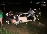 Edirne'de korkunç trafik kazası! Çarpışmanın ardından otomobil tarlaya uçtu: 3 yaralı