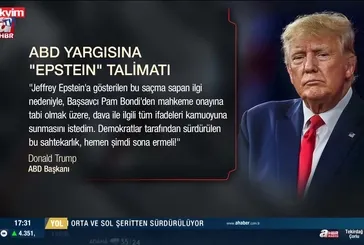 Trump'tan Jeffrey Epstein talimatı!