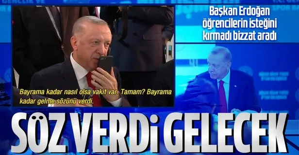 Başkan Erdoğan öğrencilerin Selçuk Bayraktar isteğini kıramadı: Söz verdi gelecek