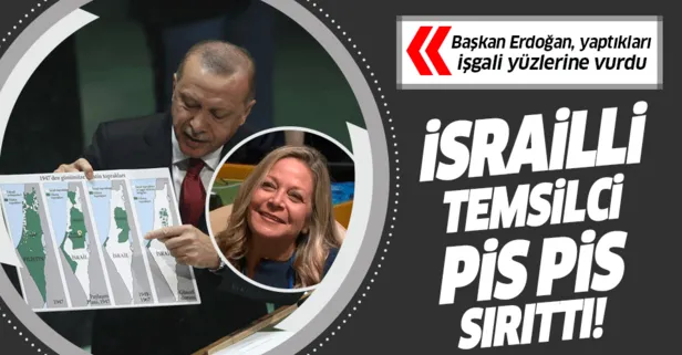 Başkan Erdoğan İsrail'in Filistin'i işgalini eleştirdi! İsrail temsilcisi pis pis sırıttı