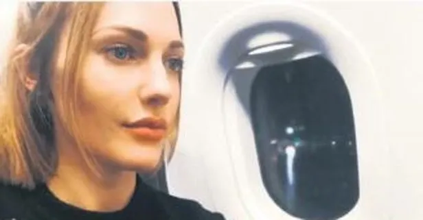 Meryem Uzerli’den uçak selfiesi