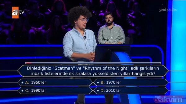 Kim Milyoner Olmak İster'de geceye damga vuran BMGK sorusu! Kenan İmirzalıoğlu'ndan Başkan Erdoğan'ın Dünya 5'ten büyüktür açıklamasına destek: Bu söze katılıyorum - 22