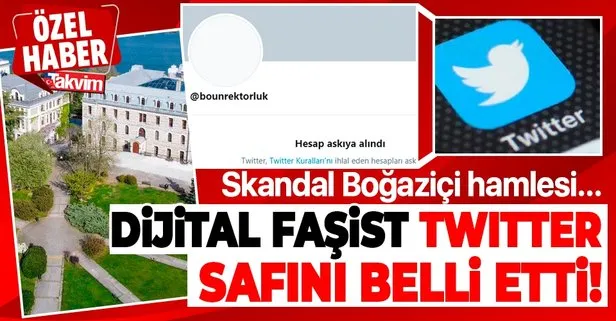 Dijital faşist Twitter safını belli etti! Boğaziçi Üniversitesi Rektörlüğü’ne ait resmi hesap kapatıldı