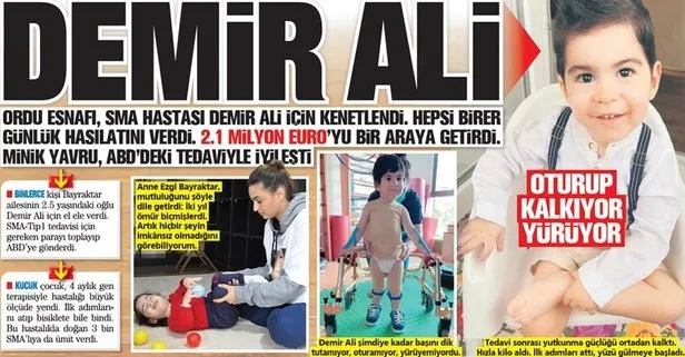 Ordu esnafı, SMA hastası Demir Ali için kenetlendi: Minik yavru, ABD’deki tedaviyle iyileşti