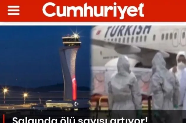Cumhuriyet Gazetesi bu kez virüs üzerinden Türkiye'ye karşı algı yaratma peşinde!