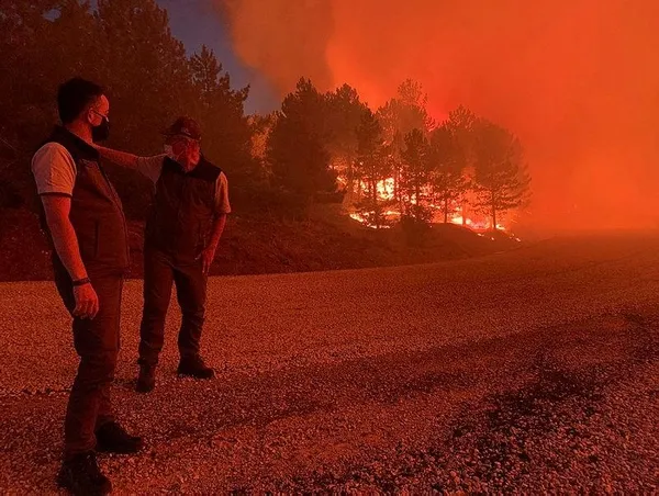 Denizli Çardak'ta orman yangını! Ekipler müdahale ediyor-3