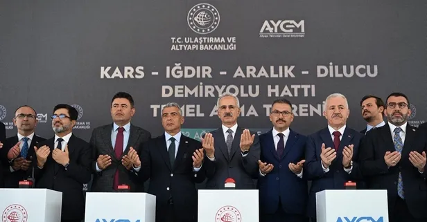Zengezur Koridoru'nun en kritik parçası! Kars-Iğdır-Dilucu Demiryolu Hattı'nın temeli atıldı: Başkan Erdoğan törene mesaj gönderdi
