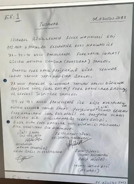 Bilirkişi Tutanağı