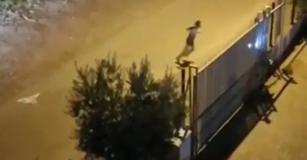 Gece yarısı sokak ortasında tek başına! Şaşırtan görüntü